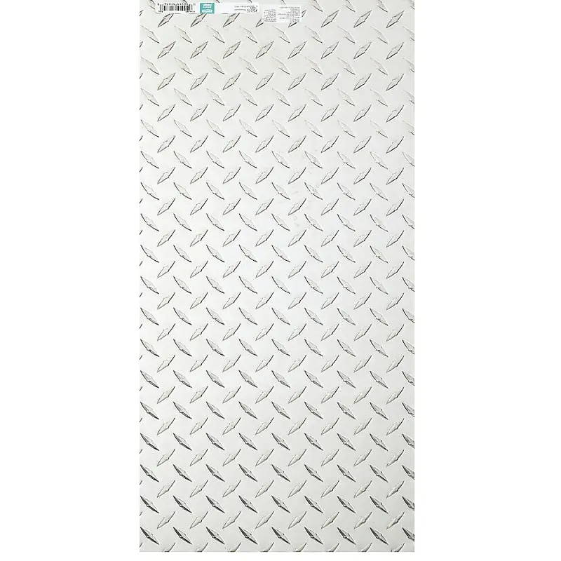 Stanley Hardware 4220BC Series N316-349 Tread Plate, 12 in W, 24 in L, Diamond Tread, Aluminum, Polished