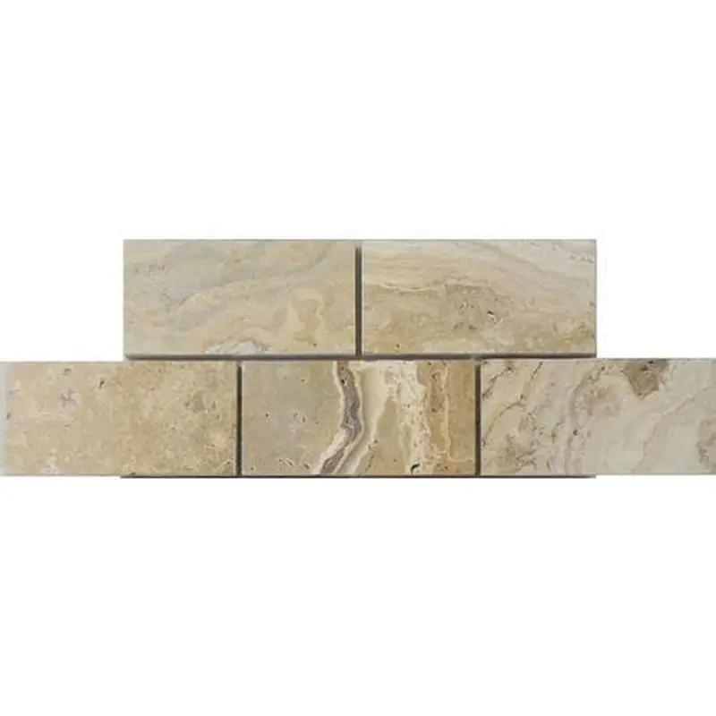 Avenzo a r Beige 3-in x 12-in Brick Mosaic Tile Sample