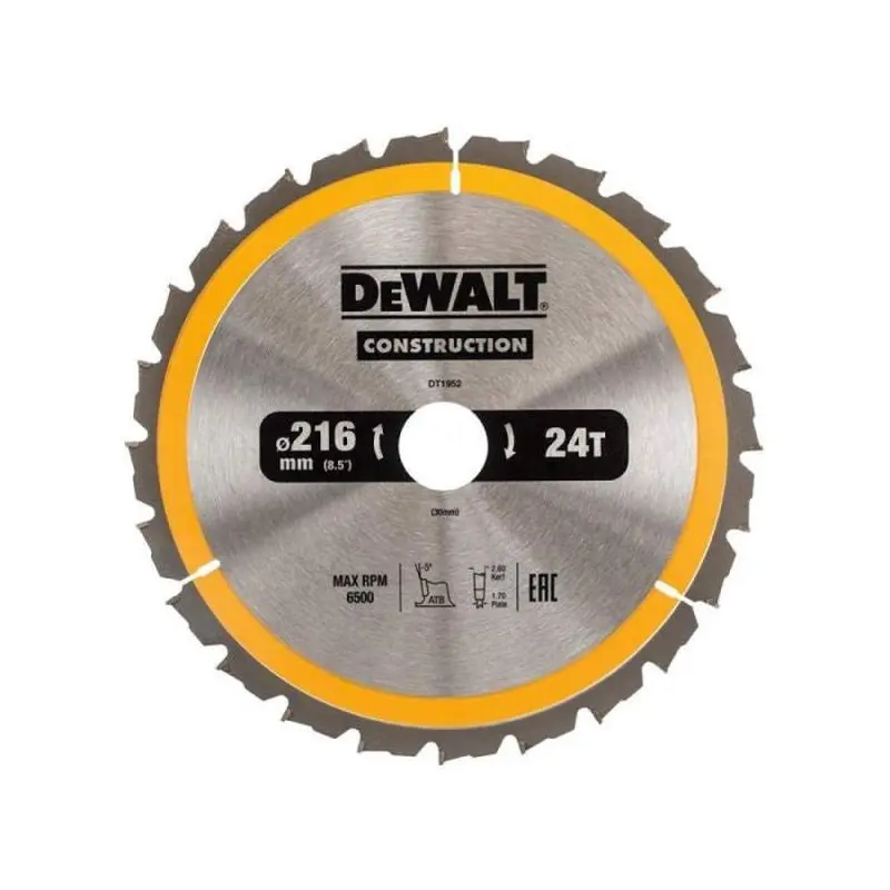 DEWALT Circular Saw Blade 216mm 24T