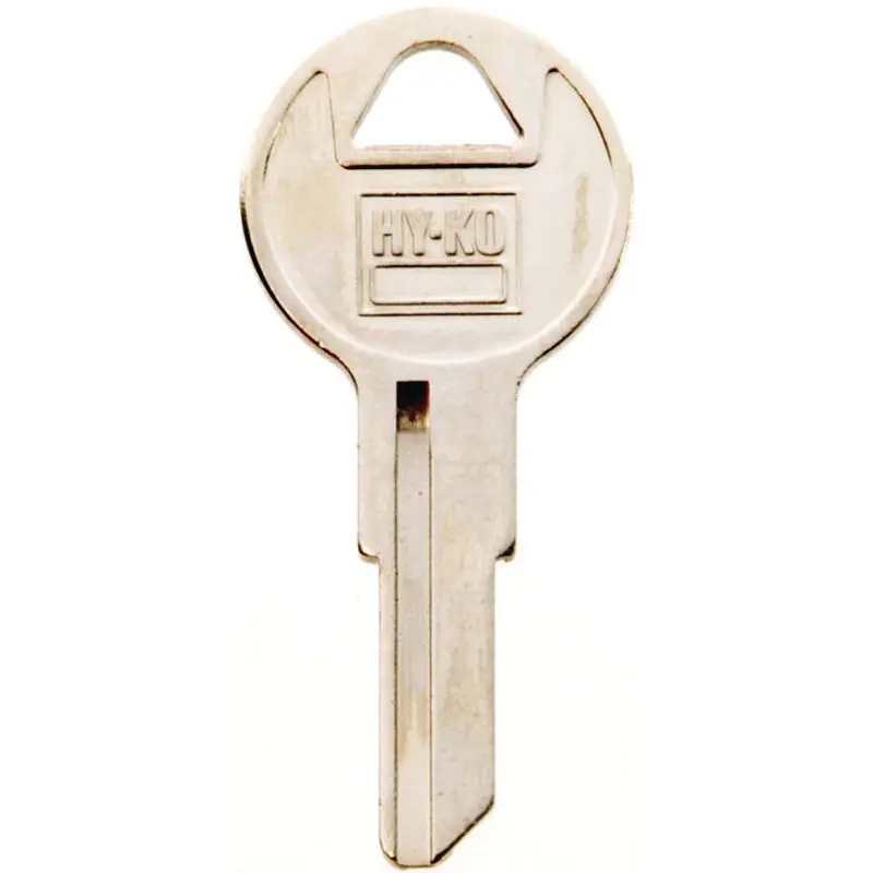 Hy-Ko 11010IL11 Key Blank, Brass, Nickel, For: Illinois Cabinet, House Locks and Padlocks