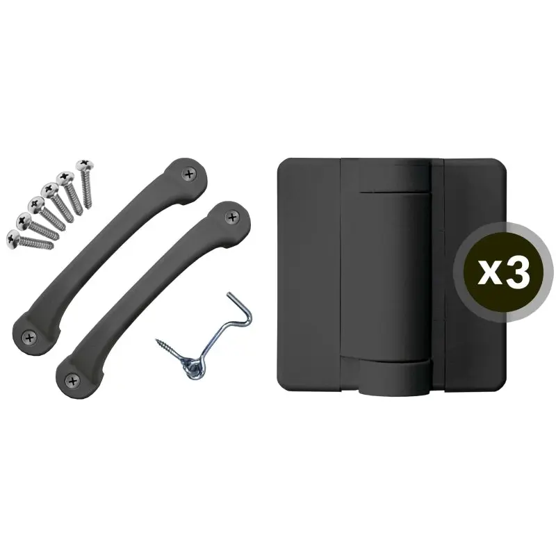 Screen Tight SDHBK Hardware Kit, Poly, Black, For: Wood Screen Doors