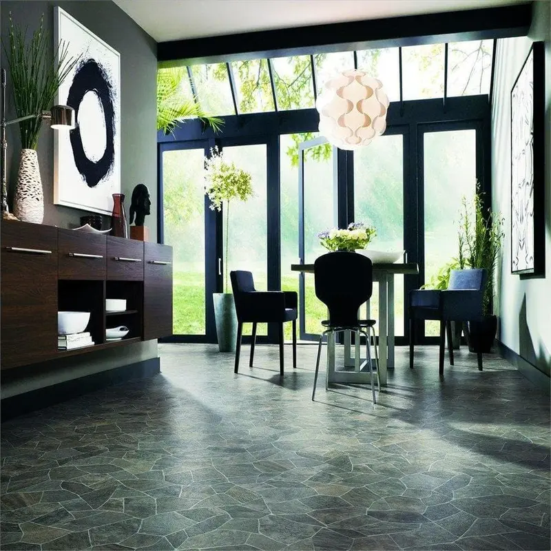 Armstrong Flooring Pickwick Landing II 12-ft W Cut-to-Length Gray Brown Stone Stone Look Low-Gloss Finish Sheet VinylsqftLinear