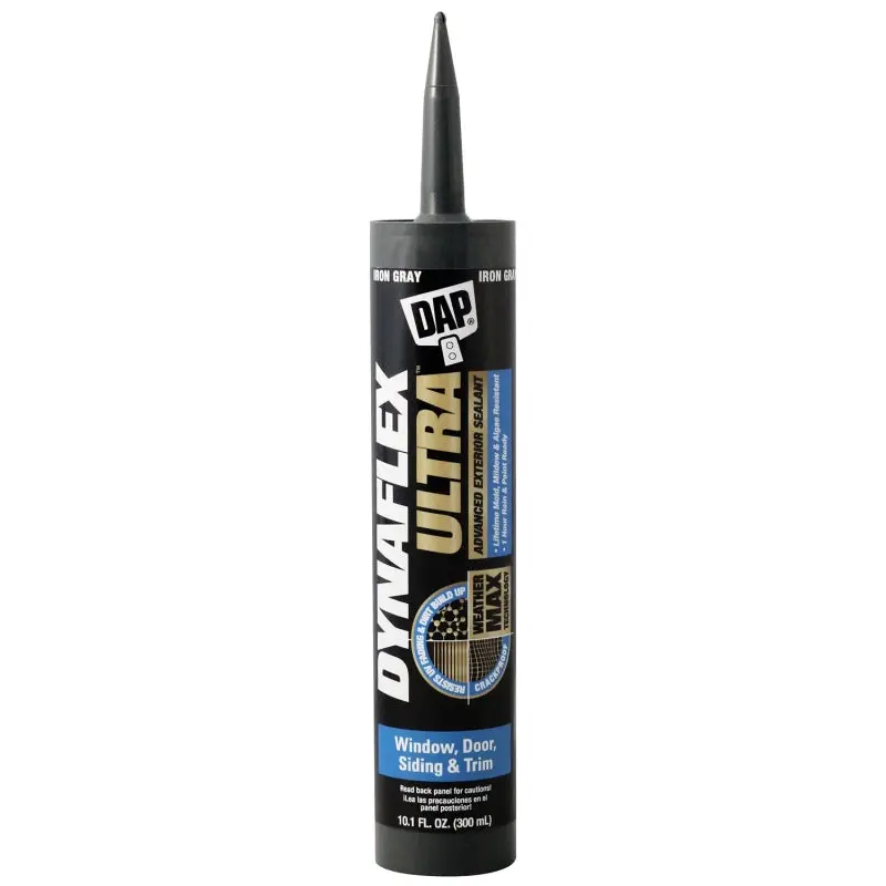 DAP DYNAFLEX ULTRA 7079818215 Advanced Exterior Sealant, Iron Gray, 40 to 100 deg F, 10.1 oz Cartridge