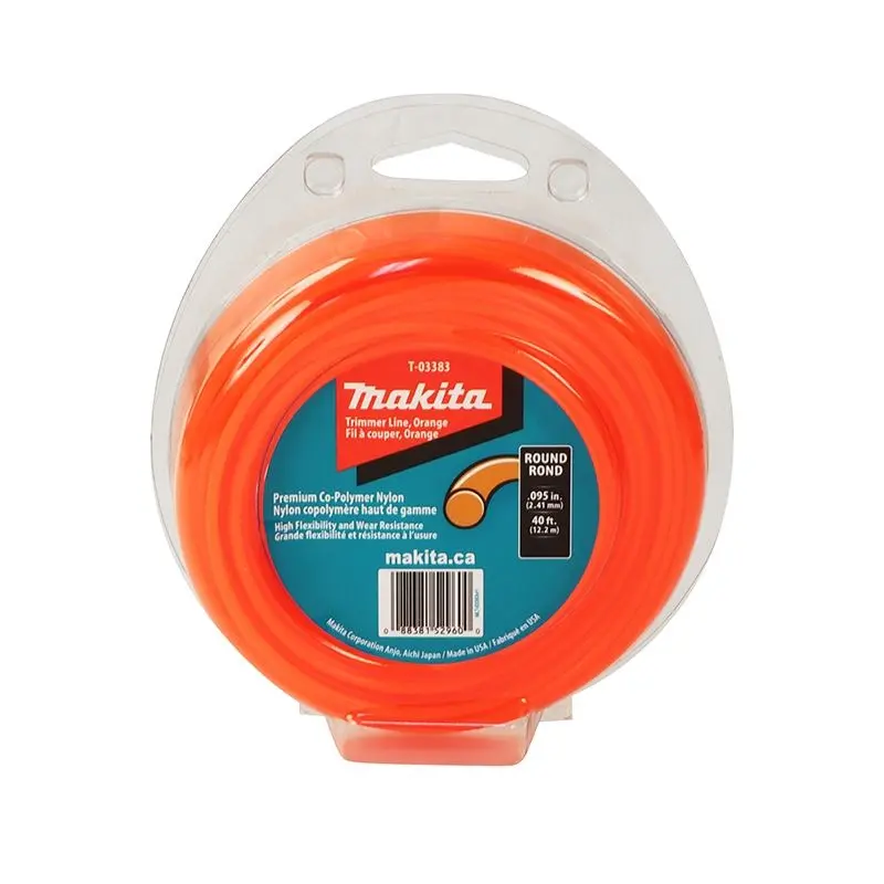 Makita T-03383 Orange Round Trimmer Line 0.95 in 40 Ft