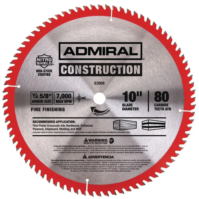 10 in. 80T Finishing Circular Saw Blade
