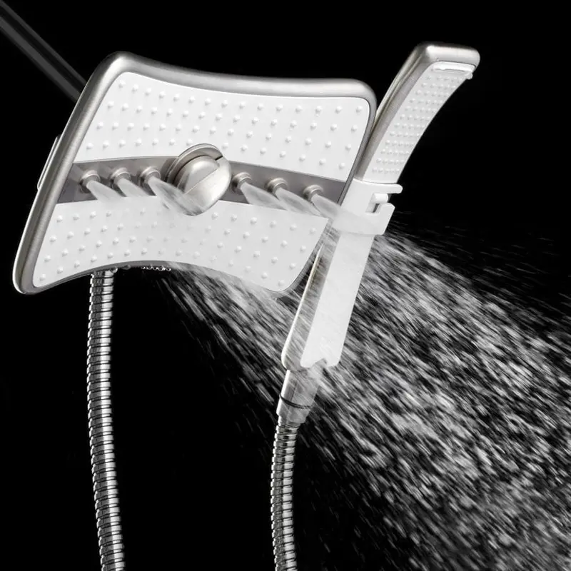 AKDY 9-in Silver 4-Spray Rain Dual Shower Head 1.8-GPM (6.8-LPM)Silver