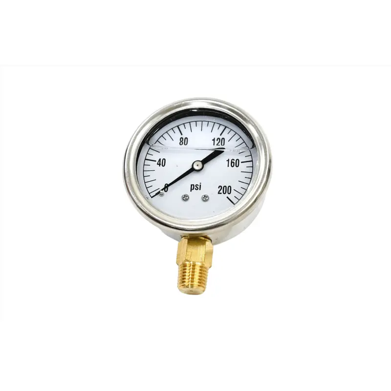 Liquid Filled Pressure Gauge 2 1/2 200PSI - PG-200-1/4