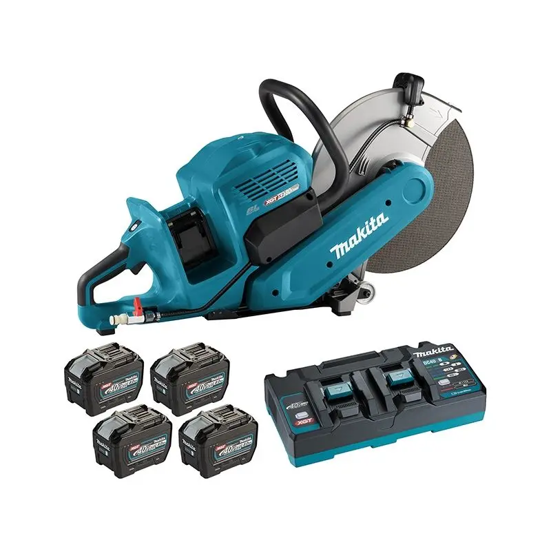 Makita CE001GL401 80V (40VX2) max XGT Brushless Cordless 14in Power Cutter w/ AFT  XPT (8.0 Ah x4 Kit)