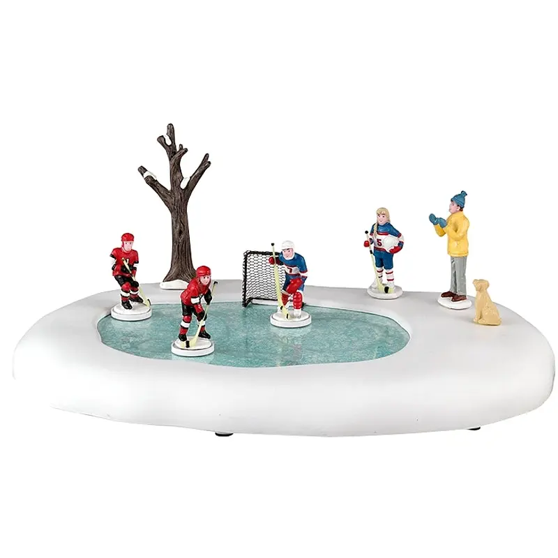 Lemax 34085 Girls Play Hockey Too, B/O, 4.5 V