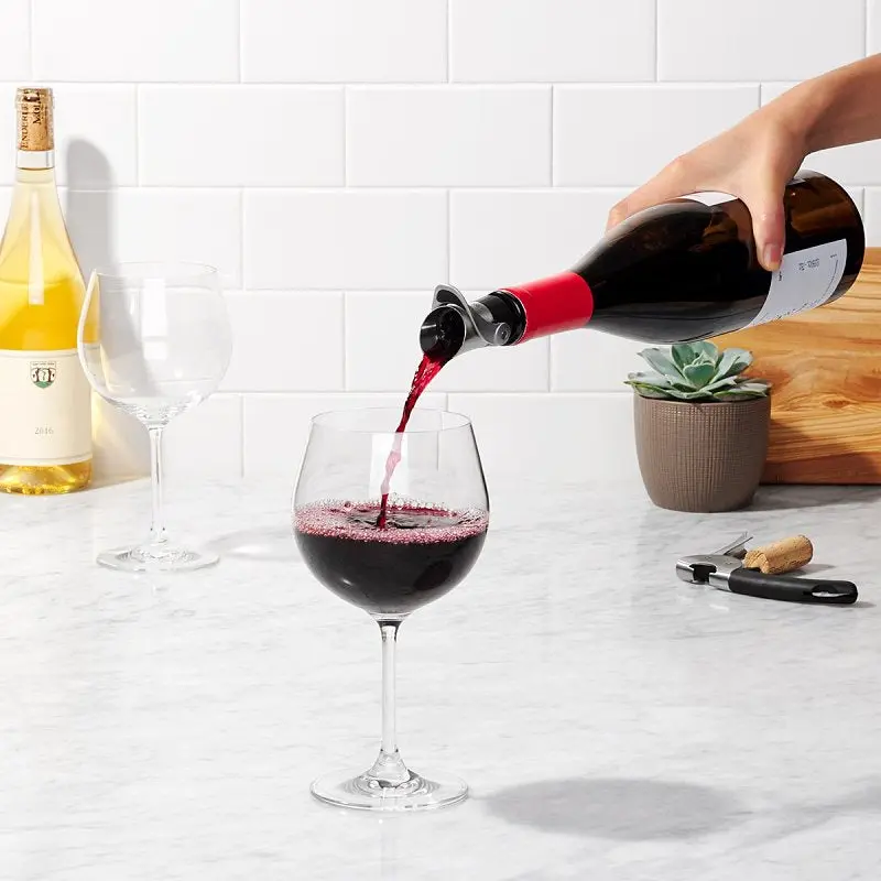 Oxo 11136400 Wine Stopper and Pourer, Stainless Steel