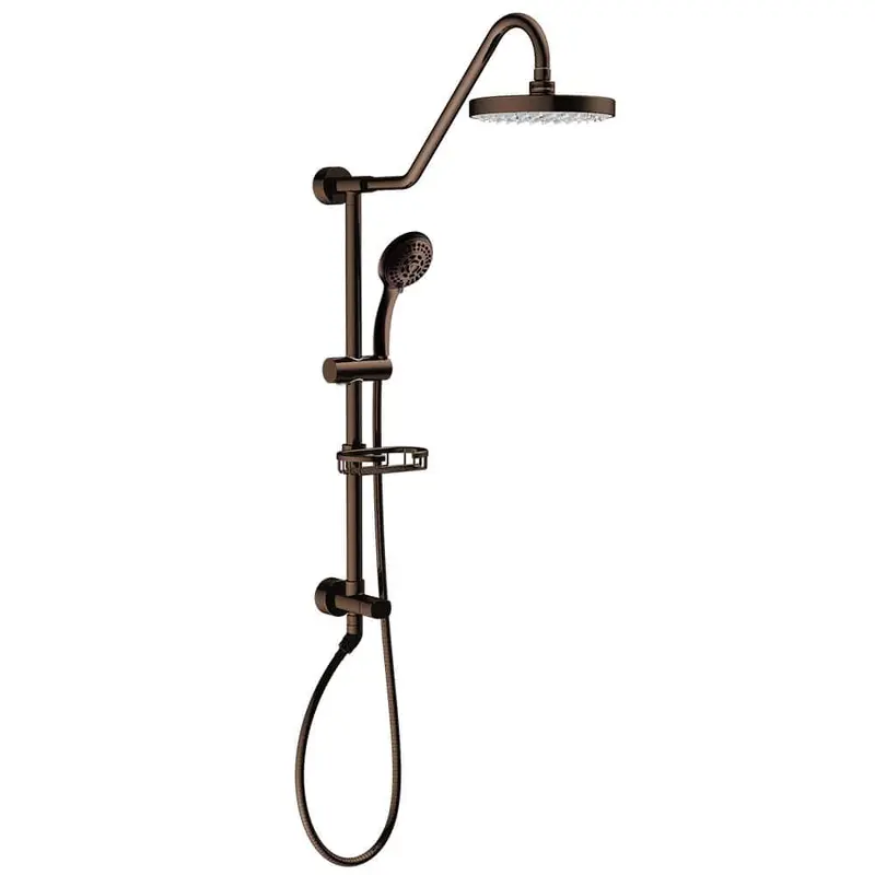 6-spray 8 in. Dual Shower Head and Handheld Shower Head with Low Flow in Oil-Rubbed BronzeChrome / 8