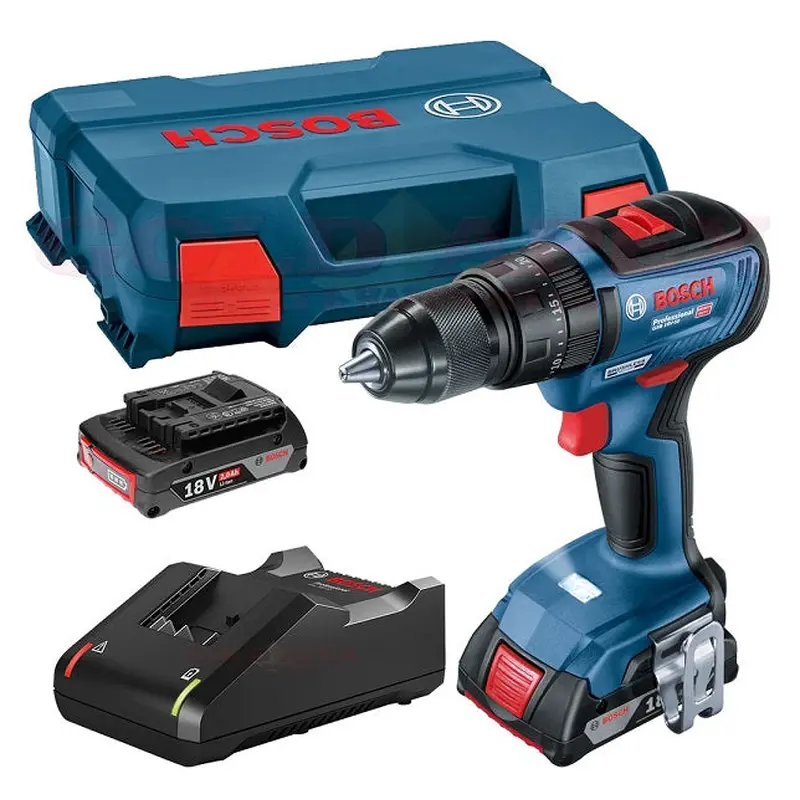 Bosch Cordless Drill Driver GSB18V-50  with 2 batteries x 2.0 AH