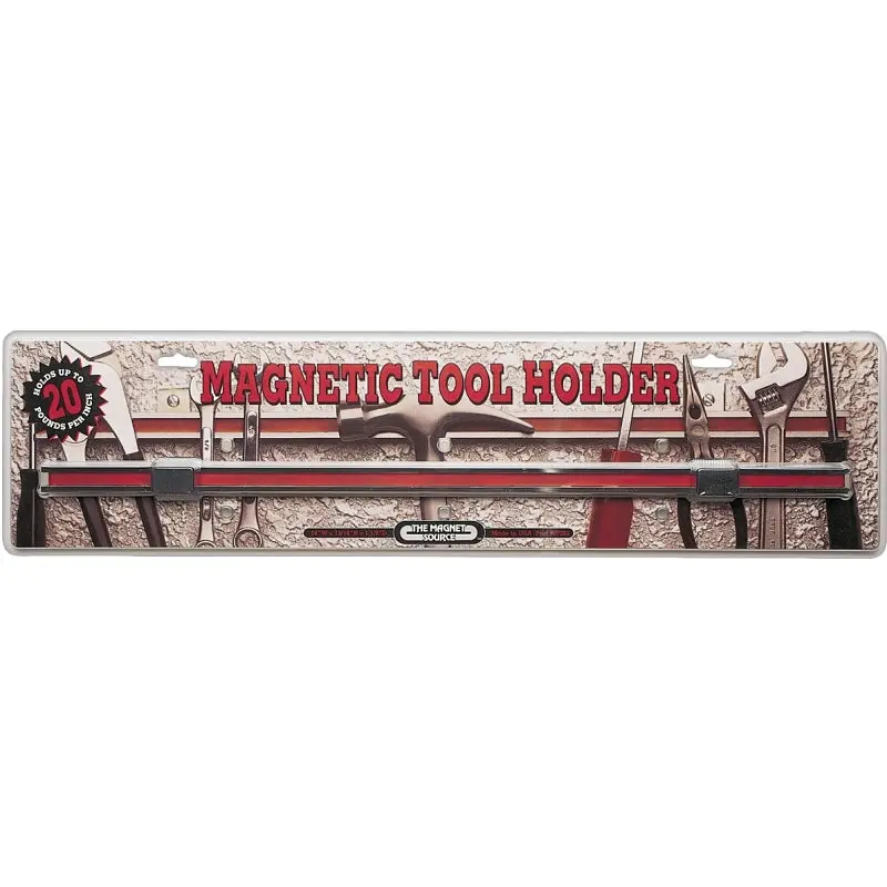 Magnet Source 07662 Magnetic Tool Holder, 24 in L, 3/4 in W, 1-1/8 in H, Steel
