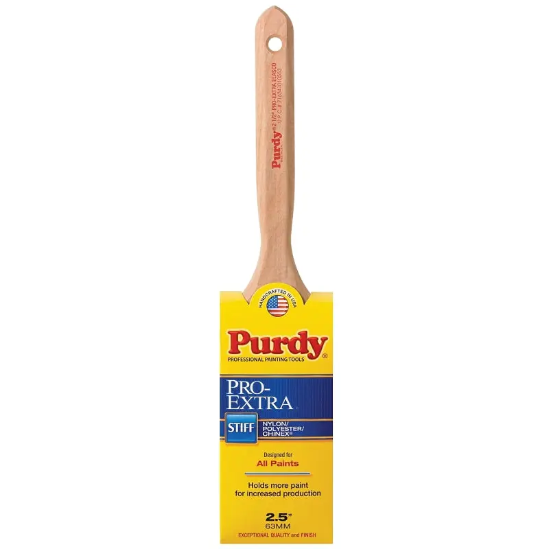 Purdy Pro-Extra Elasco 144100725 Trim Brush, Nylon/Polyester Bristle, Fluted Handle