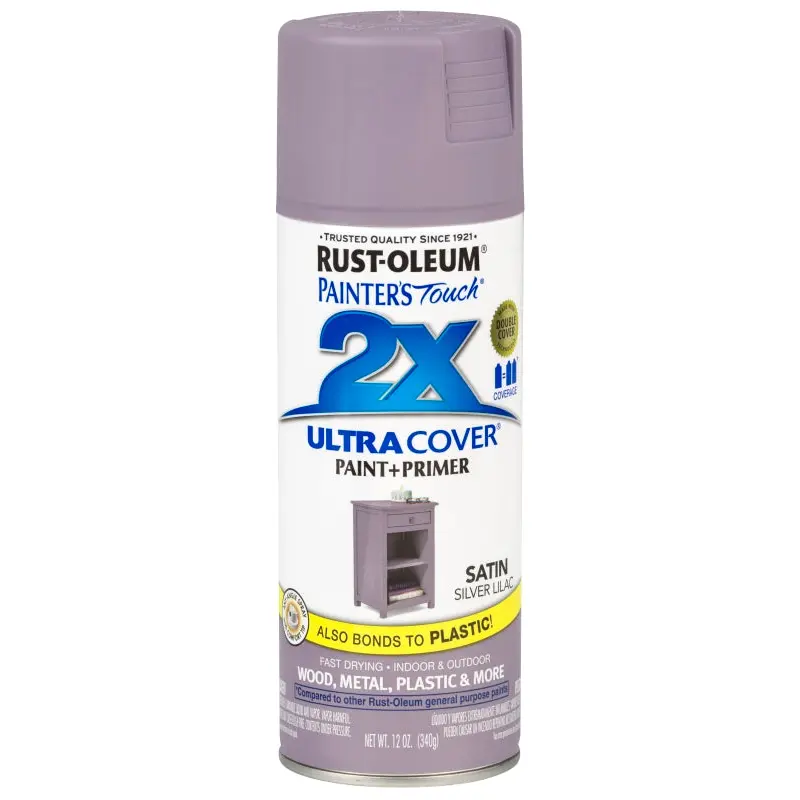 Rust-Oleum 329201 Spray Paint, Satin, Silver Lilac, 12 oz, Can