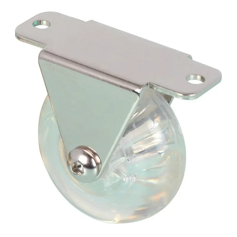 1-31/32 in. Clear Fixed Plate Caster, 88.2 lb. Load Rating