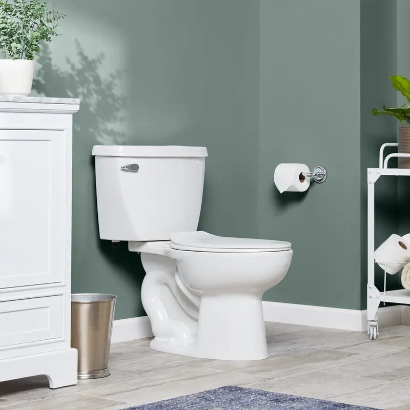 American Standard Cadet FloWise White WaterSense Elongated Standard Height 2-Piece Toilet 12-in Rough-In Size