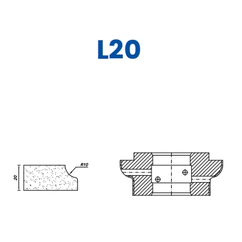 L20(20mm Cove (r10) - Line 60 (Bore 35))EHS Kit (All materials high speed) / Breaker