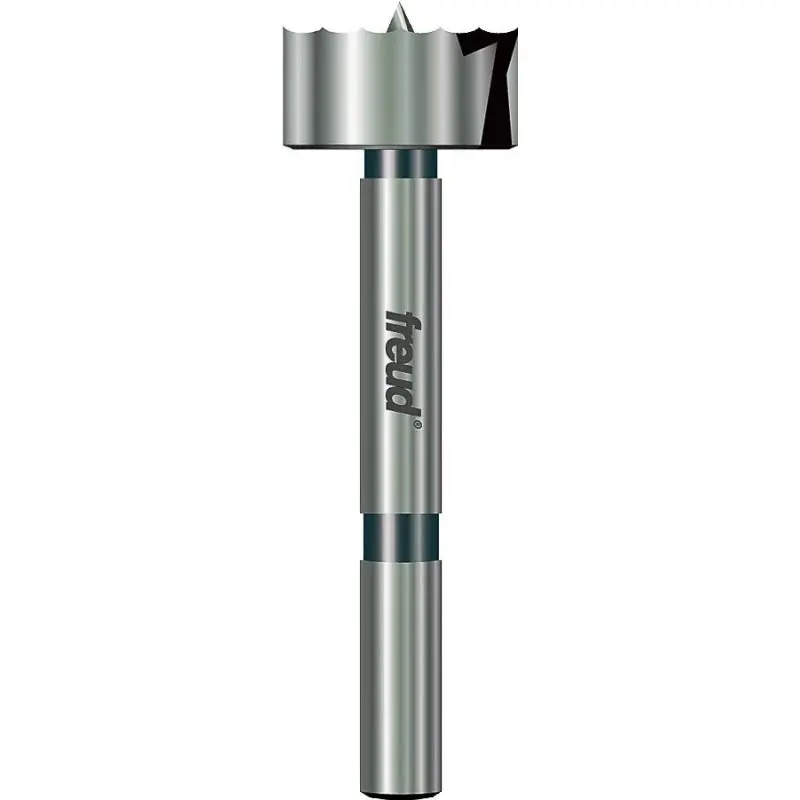 Freud Precision Shear PB-008 Forstner Bit, 1-1/8 in Dia, 3-1/2 in OAL, 3/8 in Dia Shank