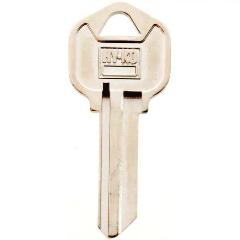 Hy-Ko 11010KW1 Key Blank, Brass, Nickel, For: Kwikset Cabinet, House Locks and Padlocks