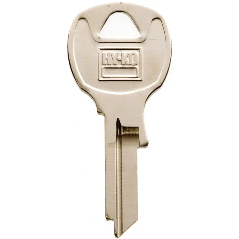 Hy-Ko 11010NA44 Key Blank, Brass, Nickel, For: National Cabinet, House Locks and Padlocks