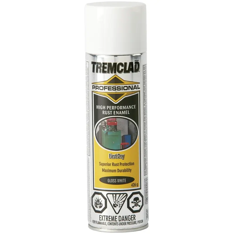 Tremclad 5707592838 Rust Preventative Spray Paint, Gloss, White, 426 g, Can