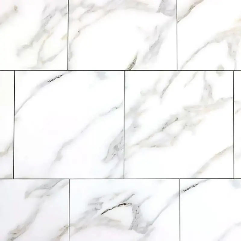 Abolos Nature 36-Pack Calacatta Gold White/Matte 8-in x 8-in Matte Glass Marble Look Wall Tilesq/ft