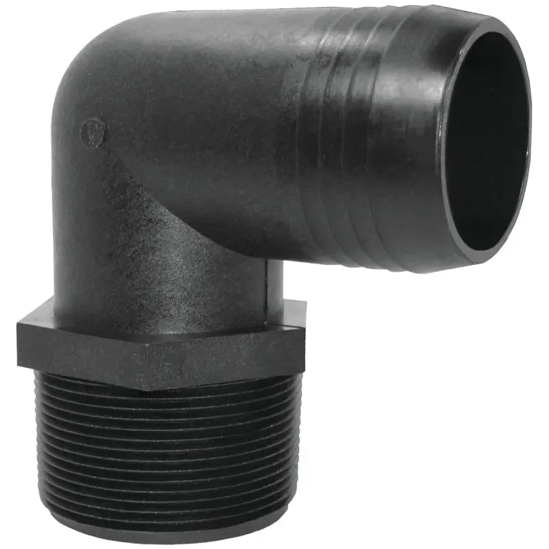 Green Leaf EL1412P Hose to Pipe Elbow, Polypropylene, Black