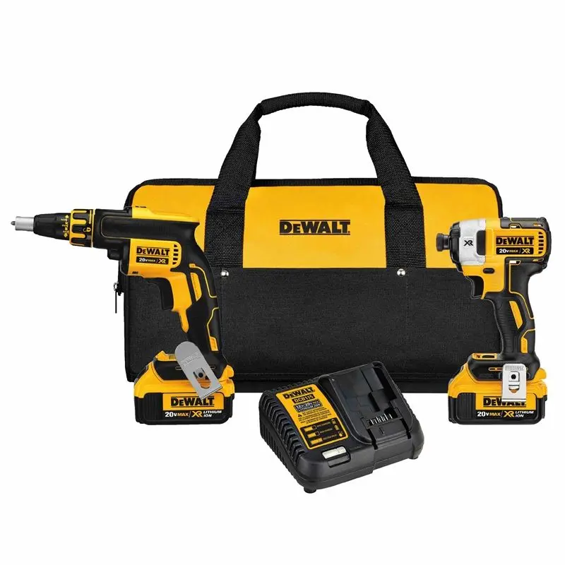 DEWALT DCK267M2 20V MAX* XR Drywall Screwgun and Impact Driver Kit (4.0Ah)