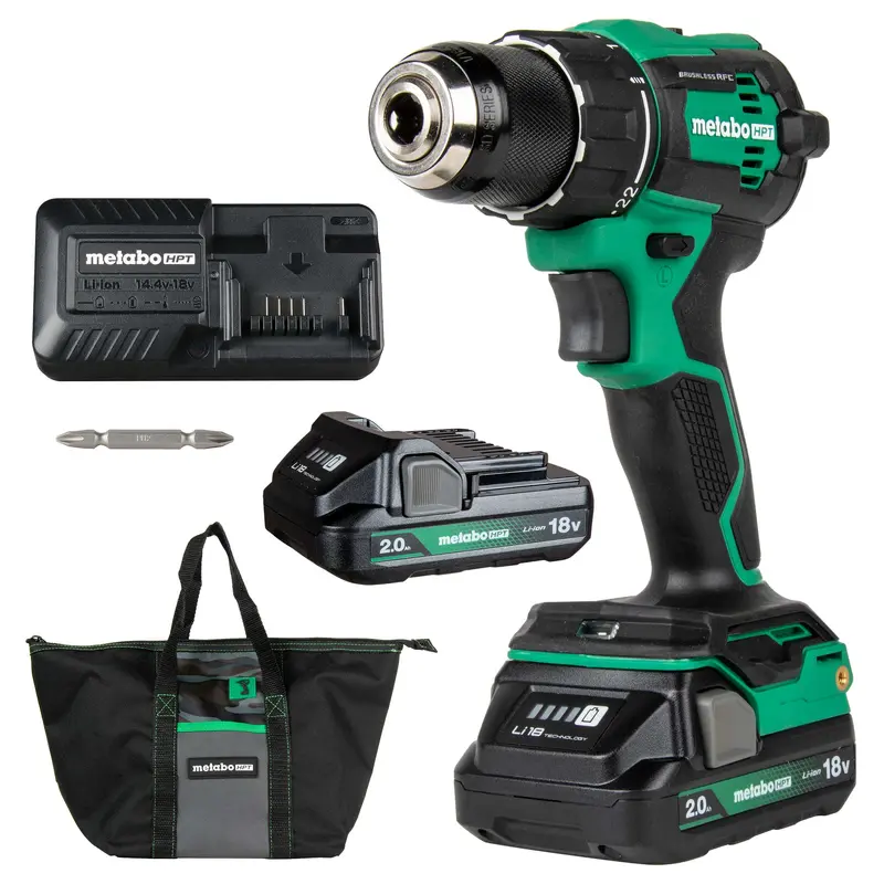 metabo HPT DS18DEXM 18V MultiVolt 1/2" Cordless Brushless Driver Drill Kit