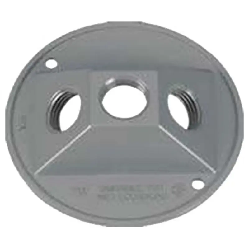 BWF CR-3V Lampholder Cover, 4-1/2 in Dia, Round, Metal, Gray, Powder-Coated