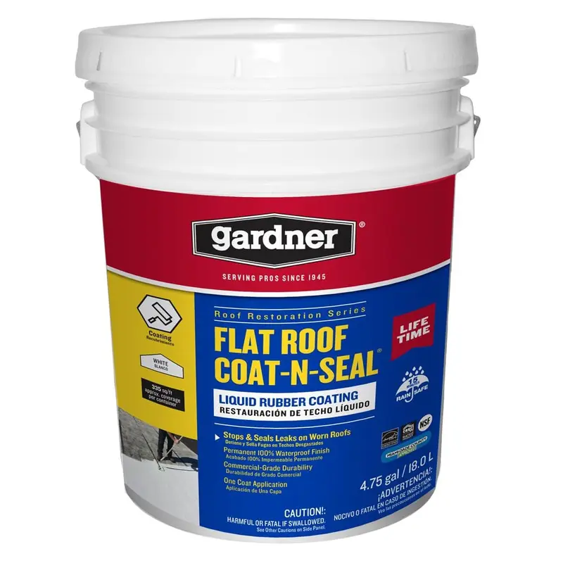 5 Gal. Flat Roof Coat-n-Seal Liquid Rubber Coating60 / each