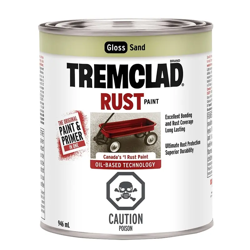 Tremclad 254903 Rust Preventative Paint, Oil, Sand, 946 mL, Can