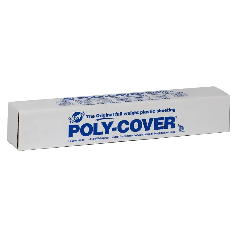 Warp's 6X4-1C Sheeting Cover, 100 ft L, 4 ft W, 6 mil Thick, Plastic