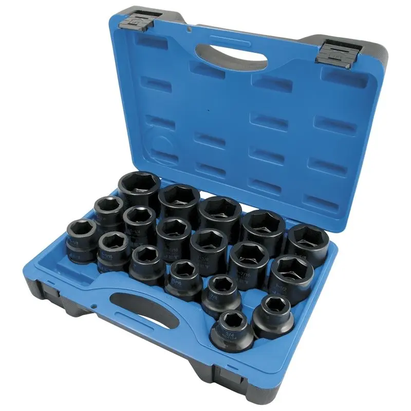Jet 610509 18 Pc 1 Dr S.a.e. Impact Socket Set - 6 Point