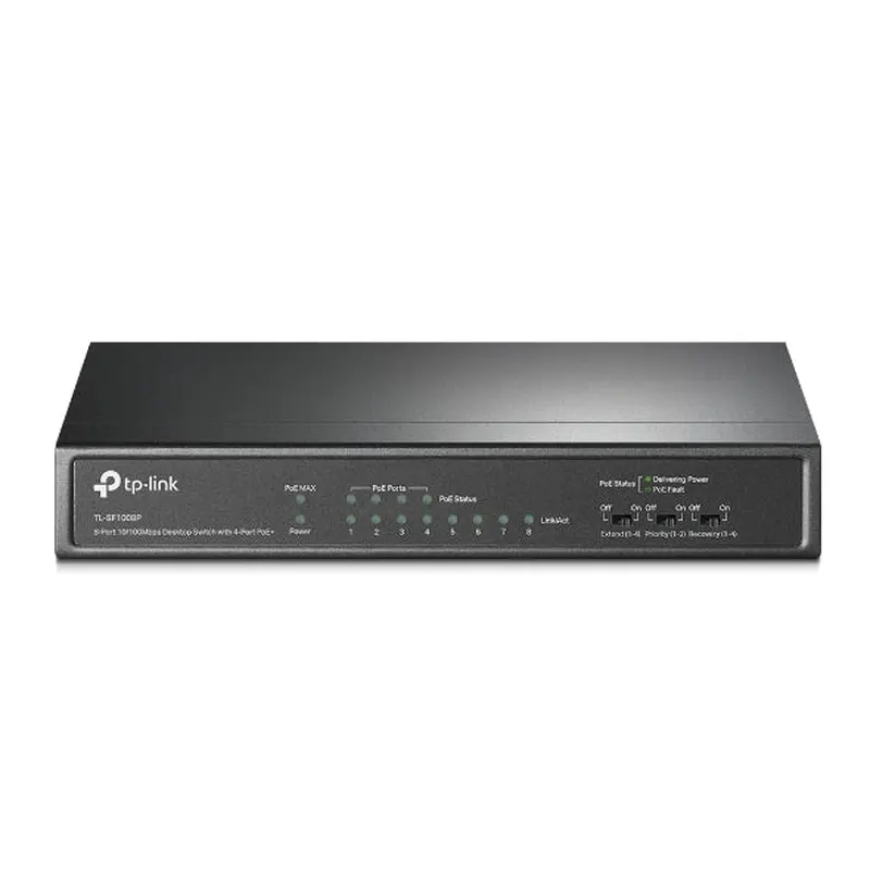 TP-Link TL-SF1008P 8-Port 10/100Mbps Desktop Switch with 4-Port PoE