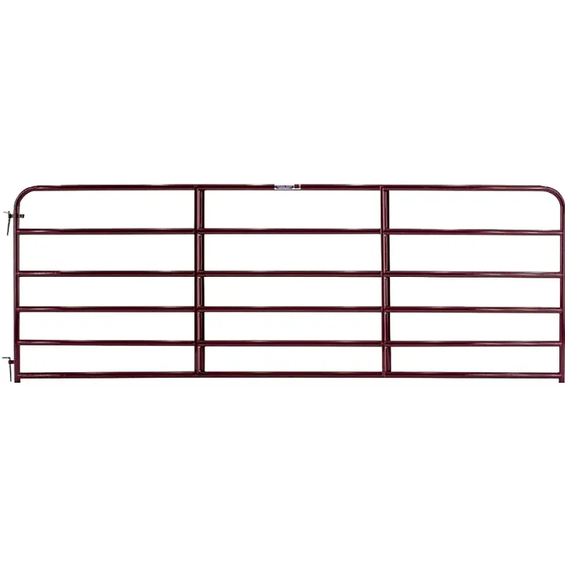 Tarter 6ER6 Tube Gate, 6 ft W Gate, 50 in H Gate, Steel Frame, Red