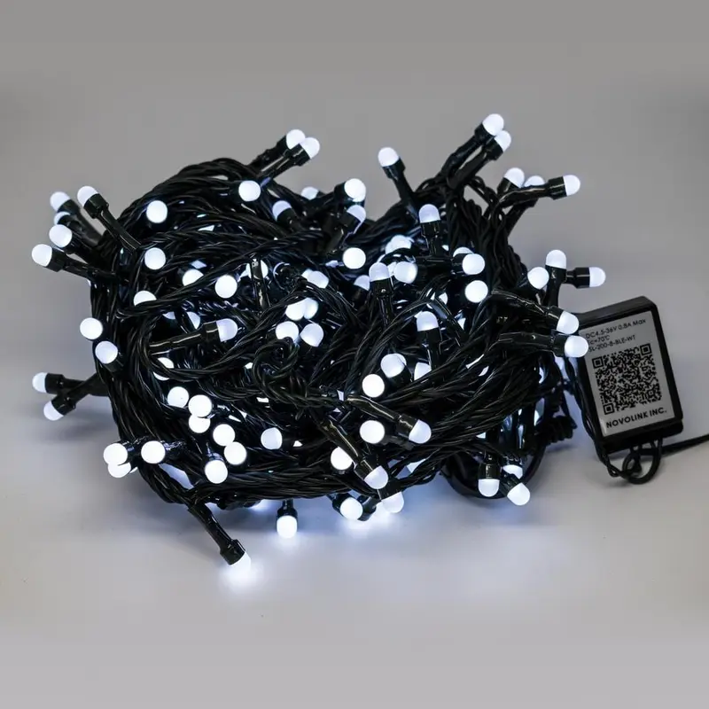 200 Light 8 mm Mini Globe Cool White LED Lights with Wireless Smart Control1.4 / White Lights / Green