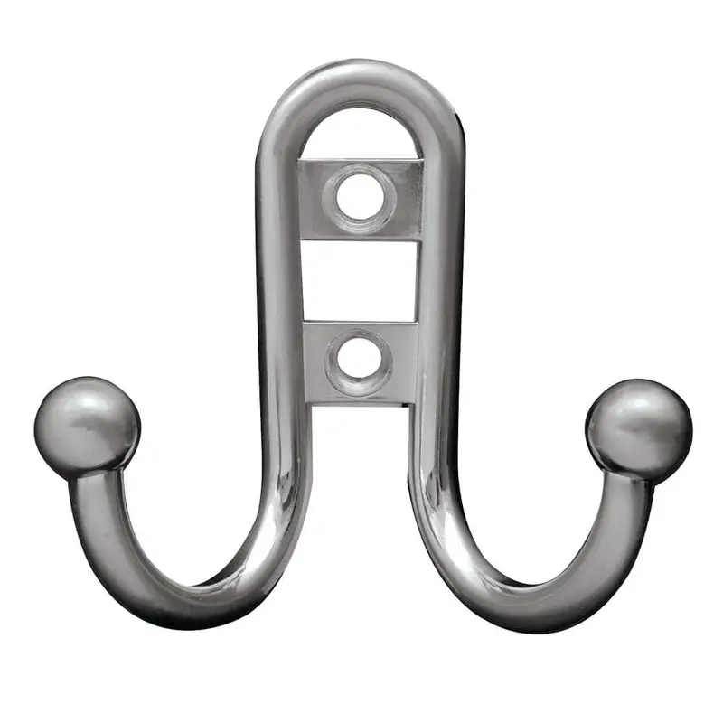 2-7/10 in. Satin Nickel Ball End Double Wall Hook (4-Pack)White / 0.12 / 20