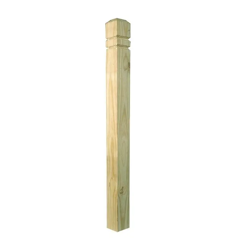 4 in. x 4 in. x 4-1/2 ft. Pressure-Treated Wood Double V-Groove Deck Post18.24 / each