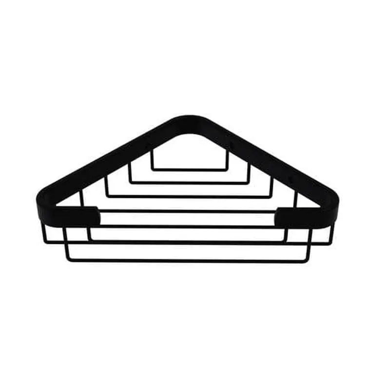 Allied Brass Toiletry Corner Shower Basket in Matte Black