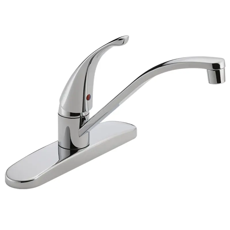Delta Peerless Tunbridge P188200LF Kitchen Faucet, 1.8 gpm, Chrome, Deck Mounting, Lever Handle, Swivel Spout