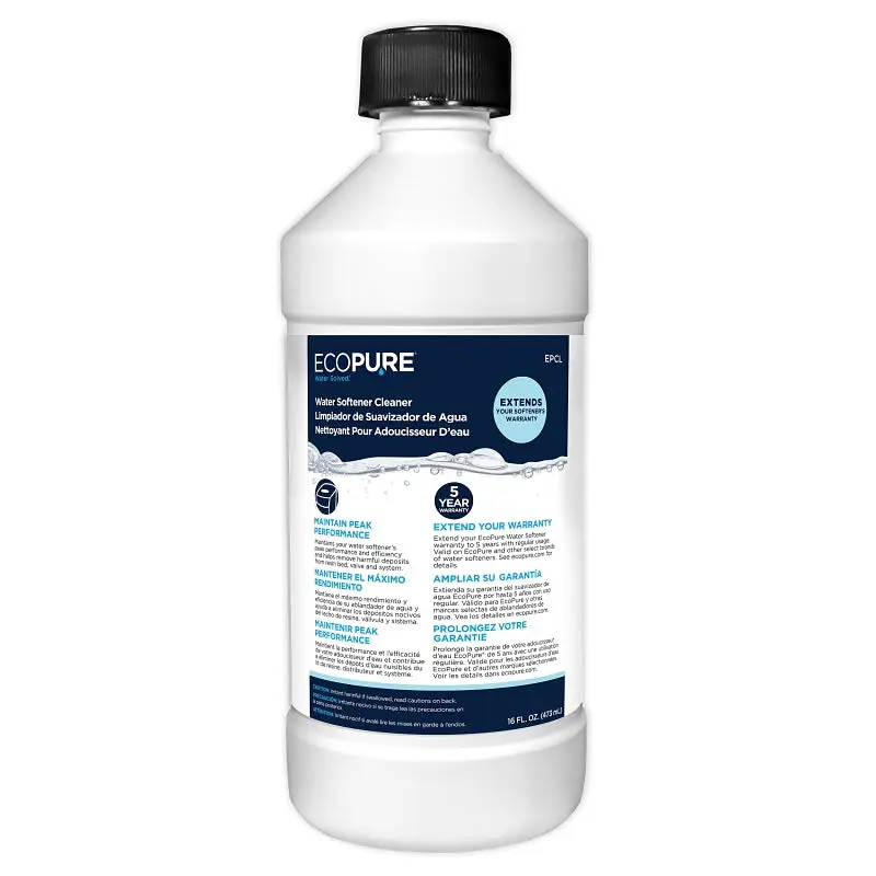 Ecopure EPCL Water Softener Cleaner, 16 oz, Liquid, Characteristic
