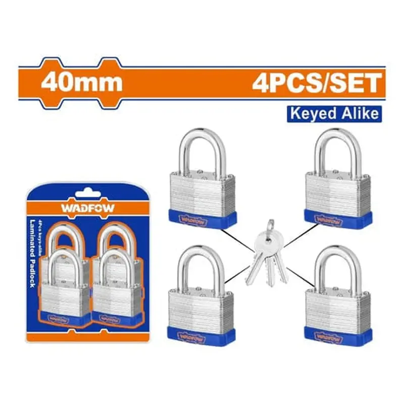 40mm Laminated Padlocks Set with Keys