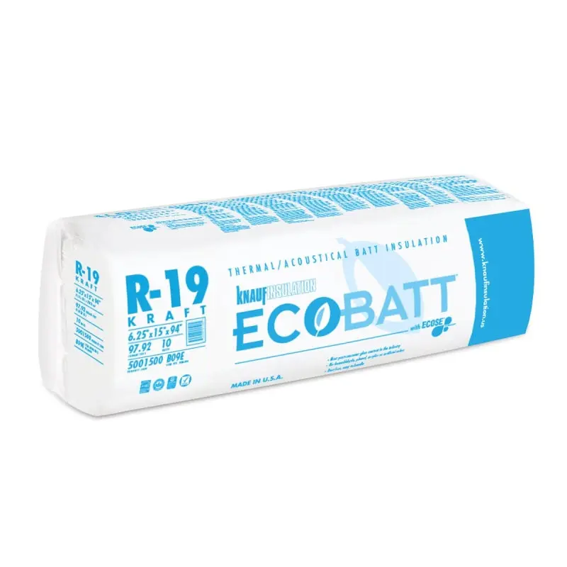 Knauf Insulation B09E R19K Building Insulation, 94 in L, 15 in W, Steel