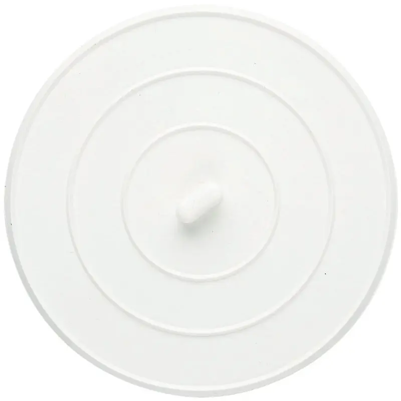 Plumb Pak PP820-14 Sink Stopper, Flat Suction, Rubber, White, Polished Chrome, For: Sink, Shower or Tub