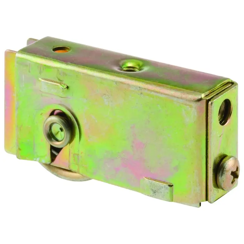 Prime-Line D 1541 Roller Assembly, 1-1/4 in Dia Roller, 5/16 in W Roller, Steel, 1-Roller, Plain Back Mounting