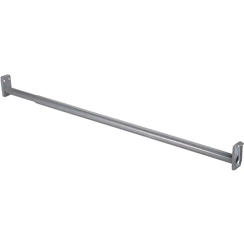 Prosource 21090ZCX-PS Adjustable Closet Rod, 96 to 150 in L, Steel, Silver