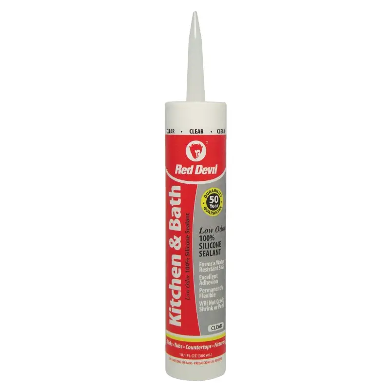 Red Devil 0887 Sealant, Clear, -60 to 400 deg F, 9 fl-oz Cartridge