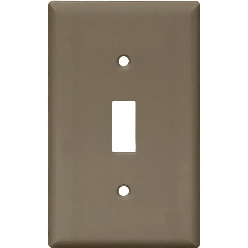 Eaton Wiring Devices 5134B-BOX Wallplate, 4-1/2 in L, 2-3/4 in W, 1 -Gang, Nylon, Brown, High-Gloss